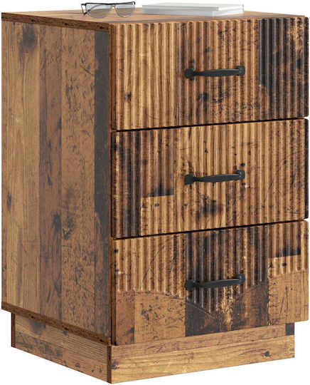 Нощно Шкафче Дървено Кафяво 43x41x63.5см