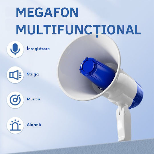Professioneller Tragbarer Megafone Mikrofon Batterie Sirene Aufnahme 300m Reichweite