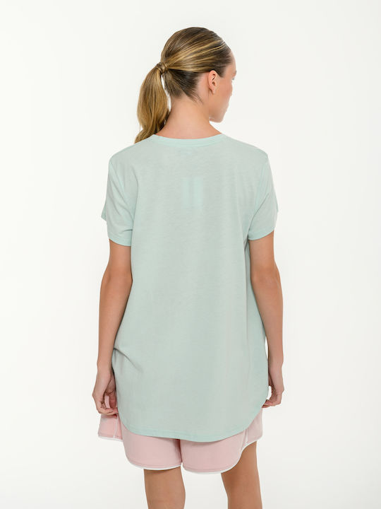 Γυναικείο Αθλητικό Oversized T-shirt Πράσινο