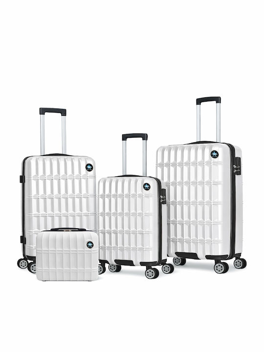 Provitera Provitera Hart Gepäck Weiß mit 4 Rädern Koffer-Set 4 Stück