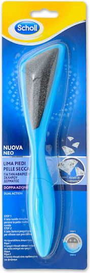 Scholl Double Action Sandpaper Foot File with Plastic Handle