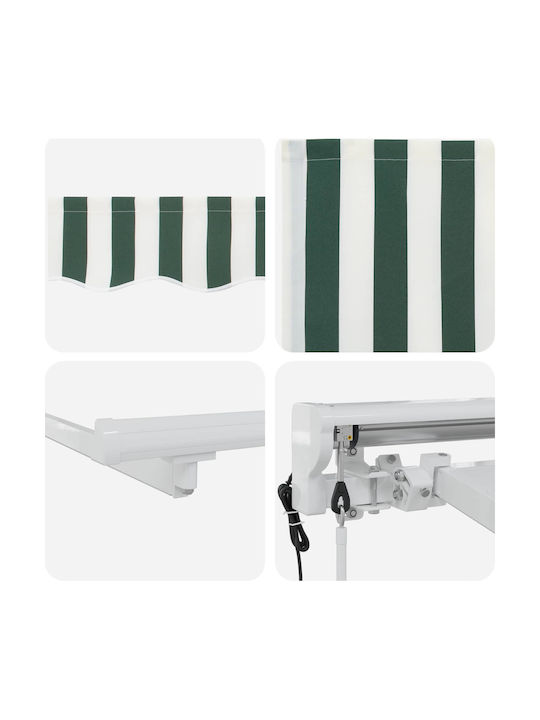 vidaXL Cort Terasă Verde 3x2.5m