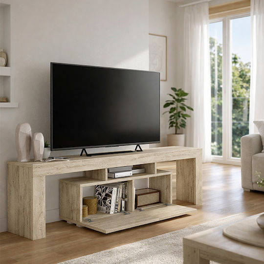 Woodra Bodenstehend Beiges TV-Ständer 180x31.3x50.2cm