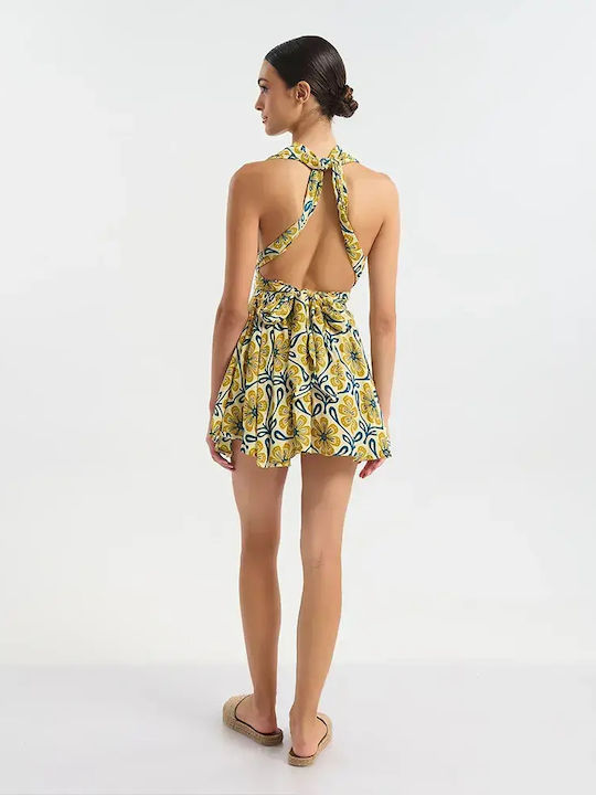 Sommer Mini Damenkleid Blau