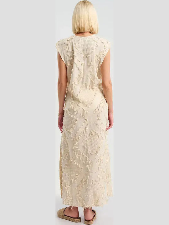 Sommer Maxi Kleid Ecru