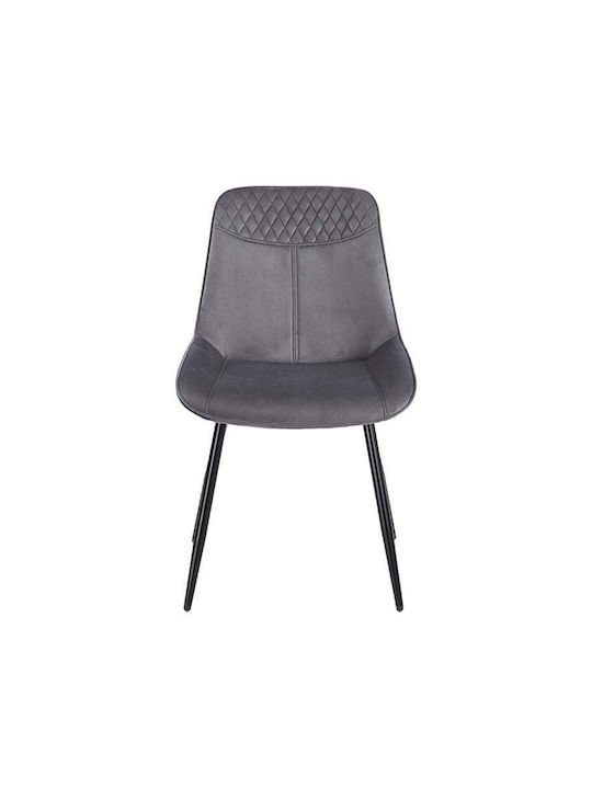 Terea Dining Chair Velvet Grey 51x58x87cm