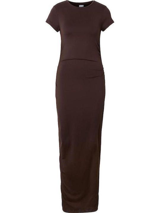 Ladies Maxi Evening Dress Brown