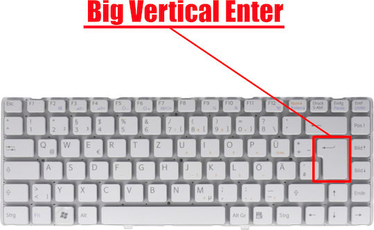 German Laptop Keyboard Sony Vaio Vgn-nw Vgn-nw100 Vgn-nw270d Vgn-nw270t Vgn-nw305f Vgn-nw310f Vgn-nw320f Vgn-nw330f Vgn-nw345g 148738021 German Without Frame White Code 40239denofrwhite
