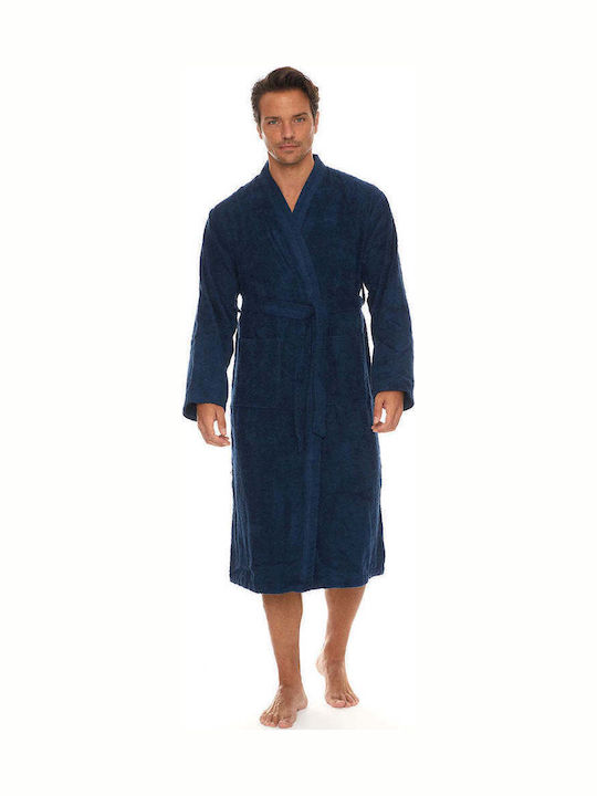 Homelovers Халат с Яка Син 350гр/м²