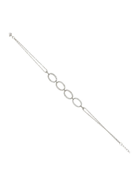 Xryseio Women's Silver Bracelet with Zircon