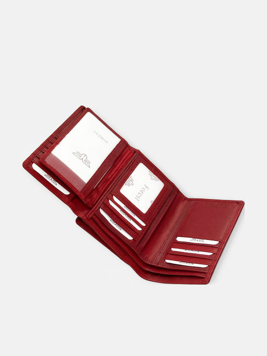Μεγάλο Δερμάτινο Γυναικείο Πορτοφόλι με RFID Κόκκινο