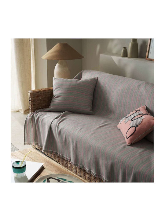 Gofis Home Nymeria Ριχτάρι Πολυθρόνας Ζακάρ 180x180εκ. Ροζ