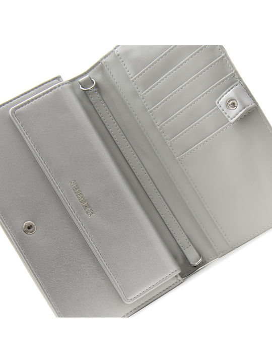 Große Damenbrieftasche Silber