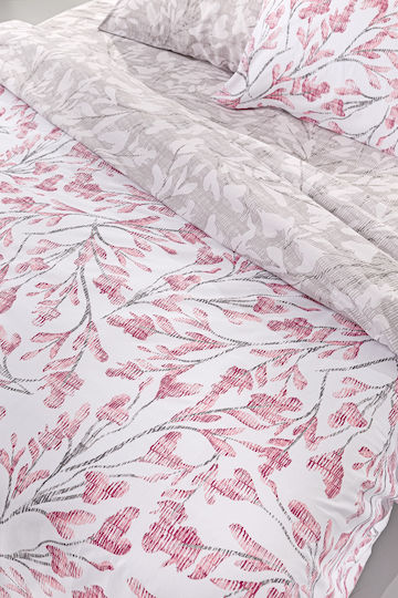 Guy Laroche Ortega Комплект Чаршафи с 2 Калъфки за Възглавници За Двойно Легло 240x265см Розов (3 Броя)