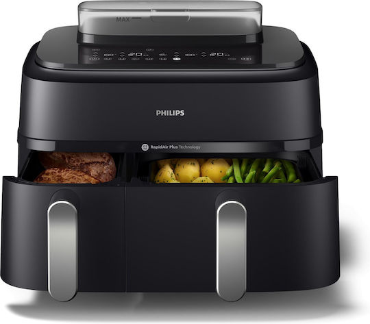 Philips Series 5000 Air Fryer with Double Removable Container 9l Black