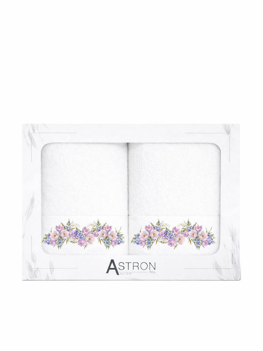 Astron Italy Face Towel Blossom Ecru 2 Pieces Weight 500gsm