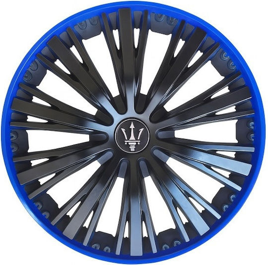 Set Car Hubcaps 16" 4 Pieces Blue
