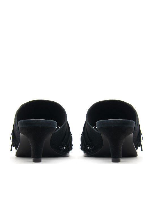 Quincy 02 Combo B Suede Sandals Black