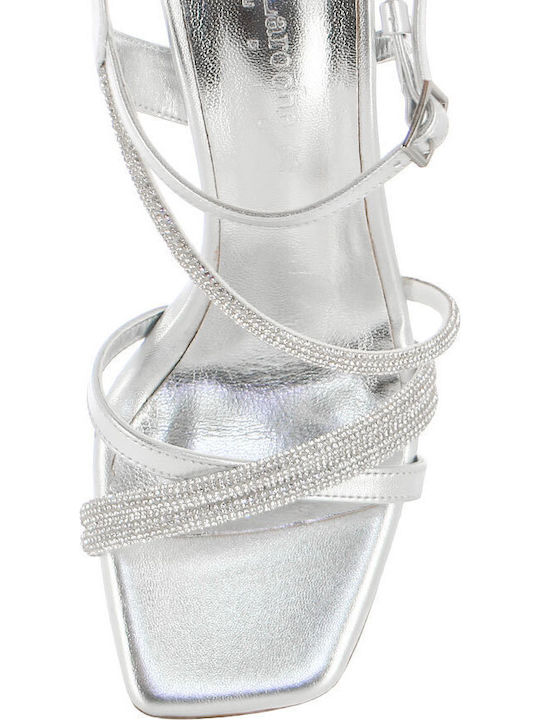 Leather Silver Sandals