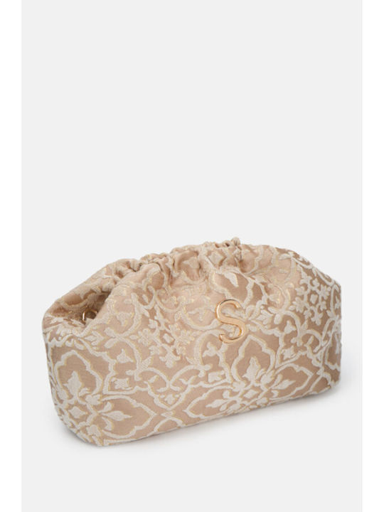 Theros Large Bucket Fabric Women's Shoulder Bag Gold