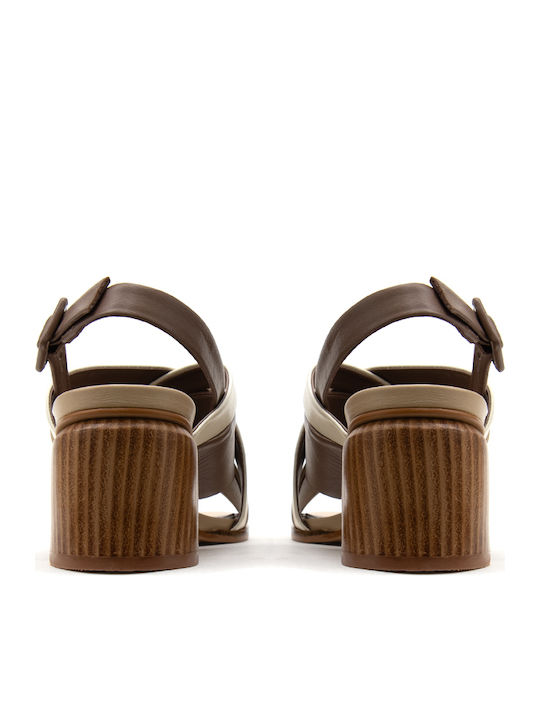 Leather Sandals Beige