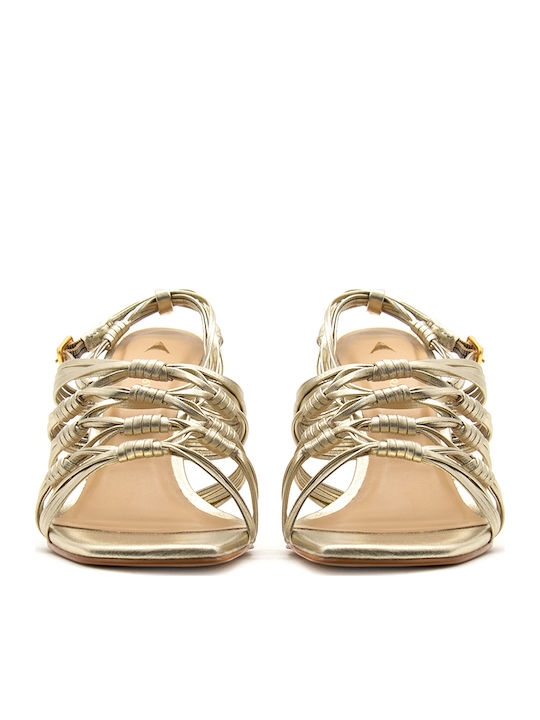 Carrano Leather Sandals Gold