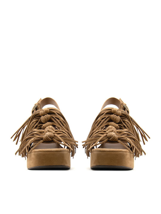 Ash Oprah 02 Suede Sandals Brown