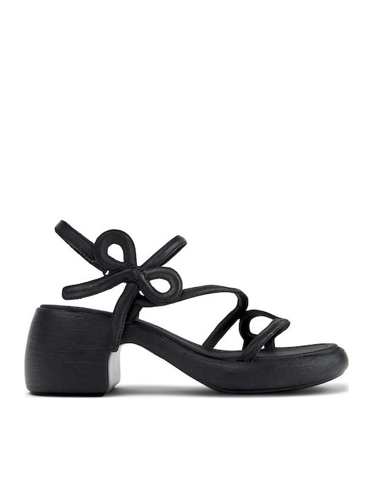 Thelma Leather Sandals Black