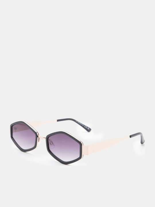 Luigi Unisex Sunglasses with Gold Metallic Frame and Gold Lens