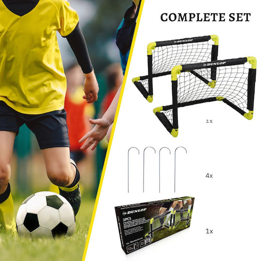 Dunlop 2 Pieces 55cm x 44cm x 44cm Football Goals Set 2 Pieces