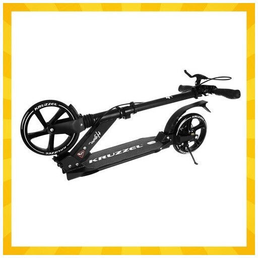 Kruzzel Kids Scooter Foldable 2-Wheel for 10+ Years Black