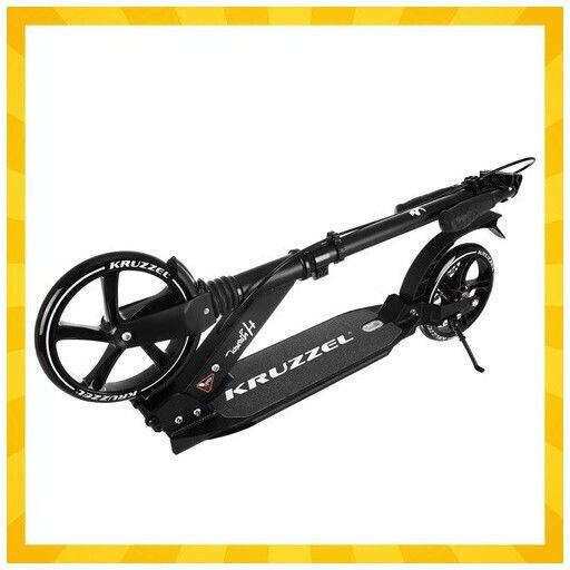 Kruzzel Kids Scooter Foldable 2-Wheel for 10+ Years Black