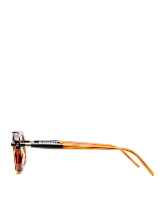 Kuboraum Unisex Sunglasses With Brown Tartaruga Horn-Rimmed Frame