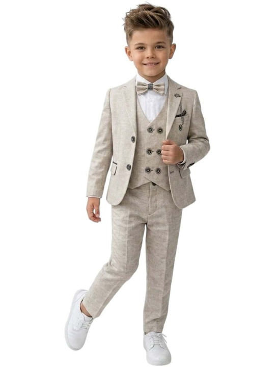 Kids Summer Suit 5 Pieces Beige