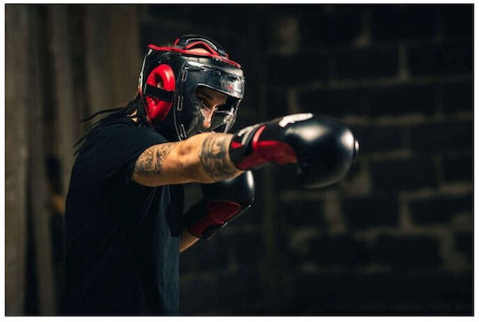 DBX Bushido ARH-2180 Adult Full Face Boxing Headgear Leather Black