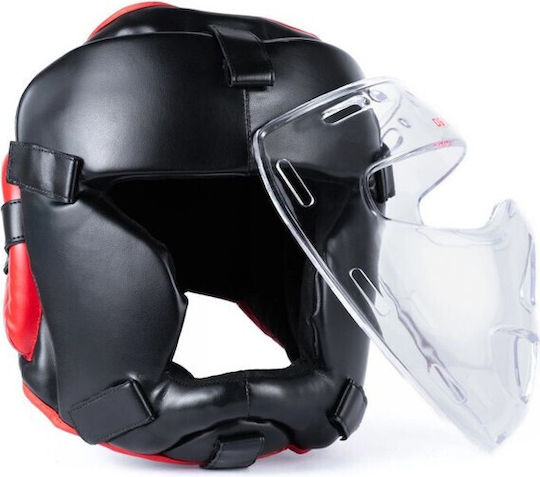 DBX Bushido ARH-2180 Adult Full Face Boxing Headgear Leather Black