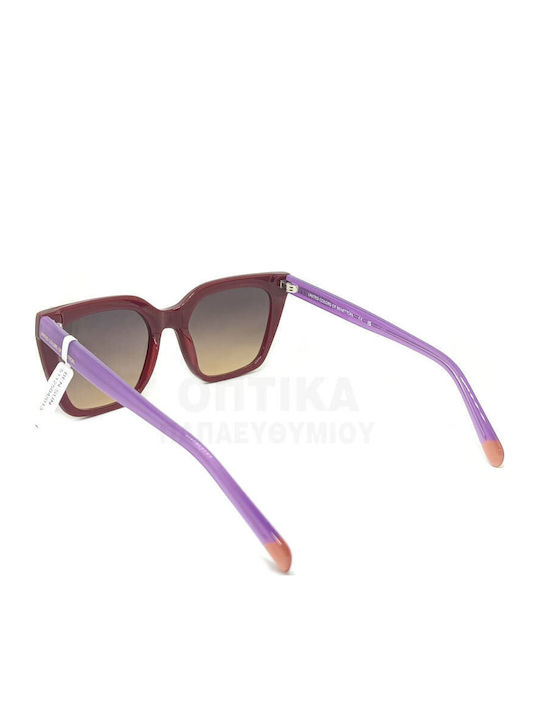 Benetton Women Sunglasses with Burgundy Frame and Brown Lens BE5112 504
