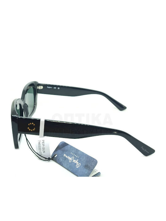 Pepe Jeans Pj7465 001 Women's Sunglasses with Black Frame and Green Lens PJ7465-001