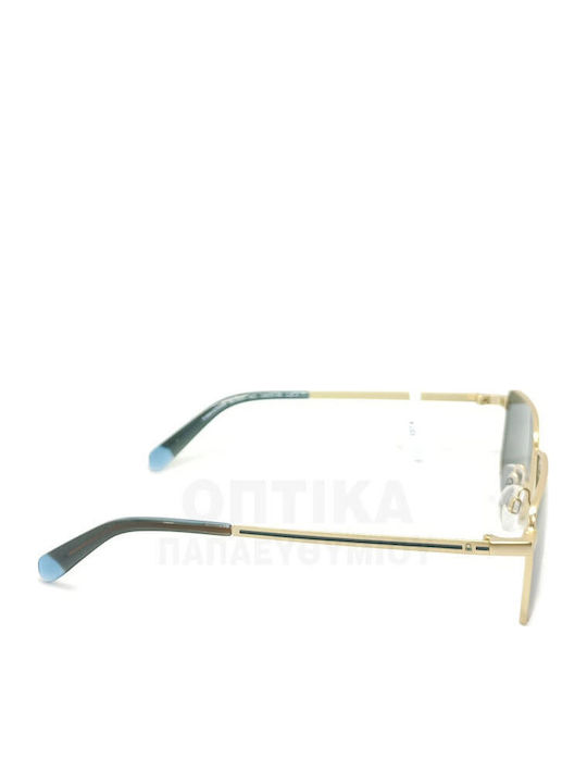 Benetton Men's Sunglasses With Gold Frame And Green Lens BE7050 403