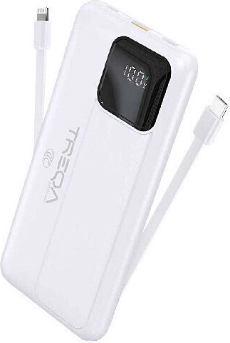 Treqa TR-987 Power Bank 10000mAh Λευκό