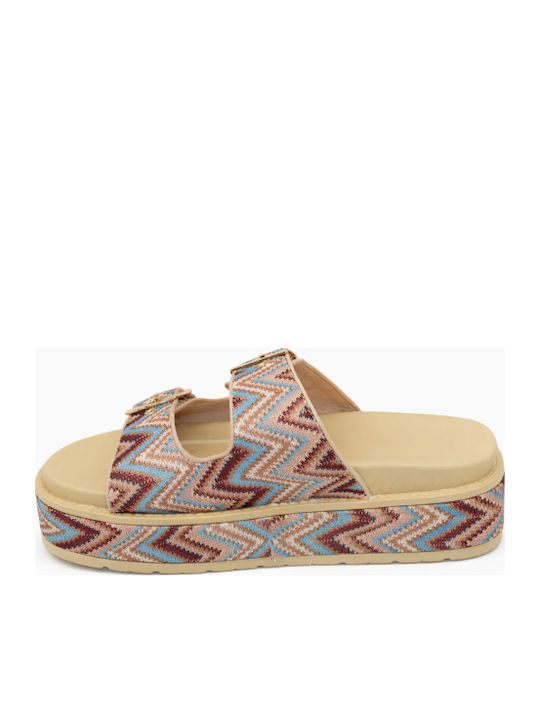 Summer Women's Beige Platforms SJ-FF-937-26FL-BEIGES