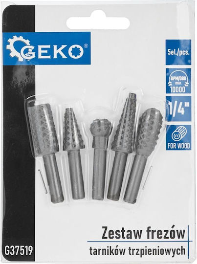 Geko G37519 Holzfräser Satz 1/4" 5 Stück