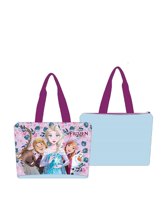 Disney Frozen Magic Crew Παιδική Τσάντα Θαλάσσης Γαλάζια 47x33x15εκ.