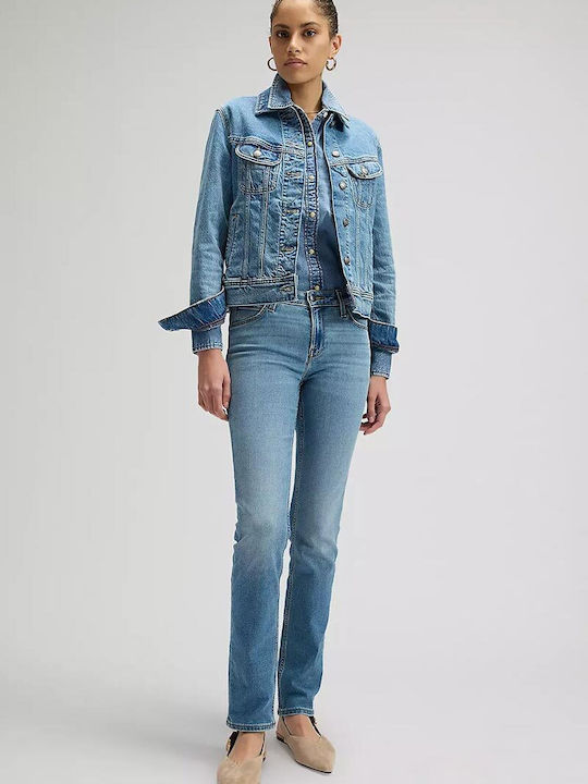 Western Long Sleeve Women's Denim Shirt Blue