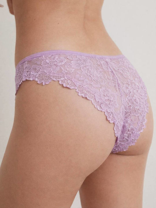 Women's Slip with Lilac Lace