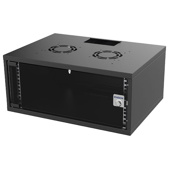 Edision Wandmontierte Rack-Schränke 19U Schwarze 60-02-0021