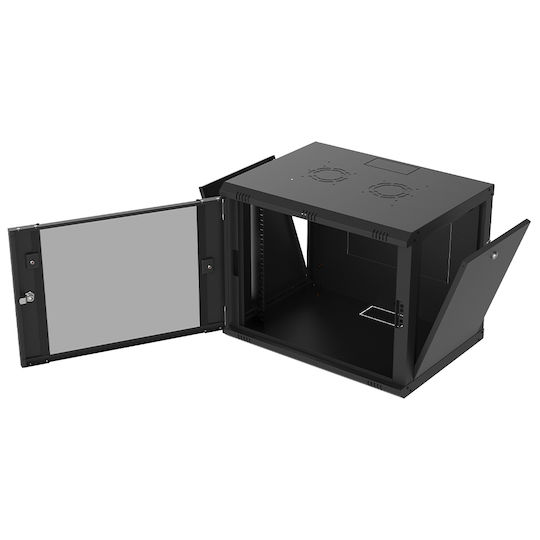 Edision Wall Mounted Rack Cabinet 19U Black 60-02-0102