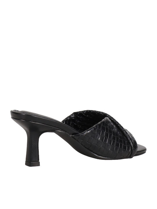 Mules with Heel in Black Colour