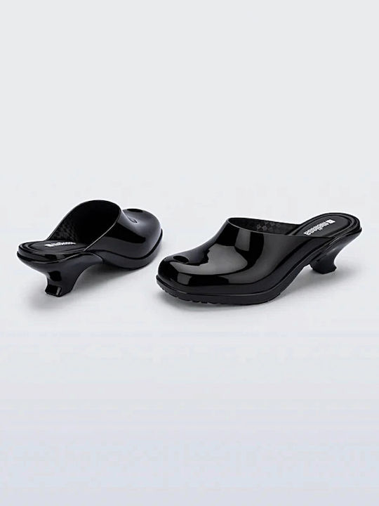 Mules With Low Heel In Black Colour