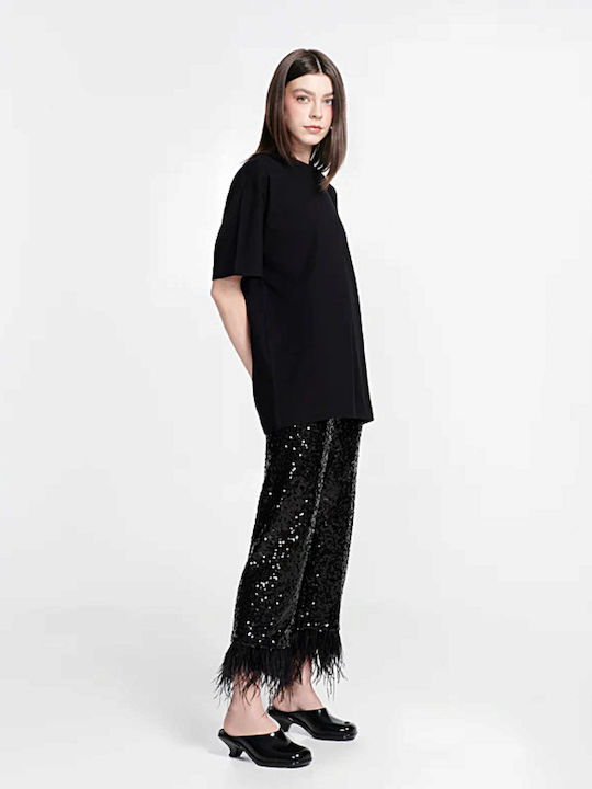 Mules With Low Heel In Black Colour